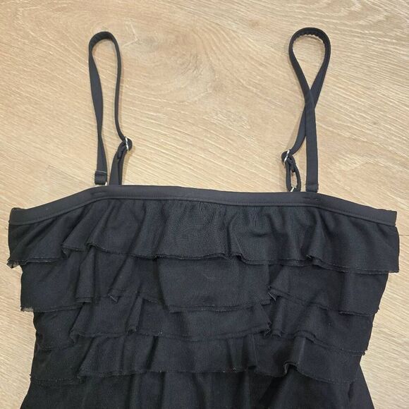 Magic Suit Swimsuit Women's Medium Black Ruffled Spaghetti Strap Beach Summer - Picture 3 of 7